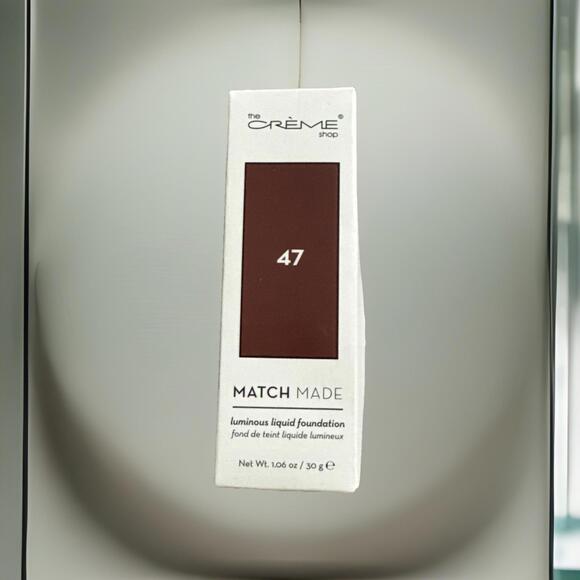 The Crème Shop MATCH MADE Luminous Liquid Foundation # 47 - New - - Picture 1 of 5